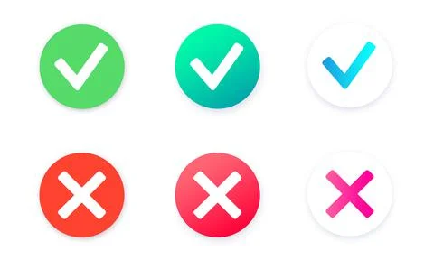 Check cross icon Stock Illustration