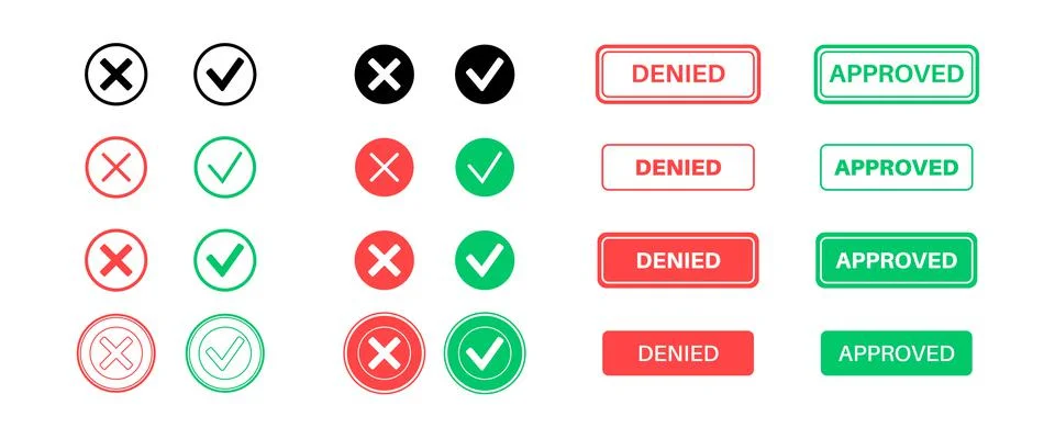 Check cross icon 스톡 일러스트
