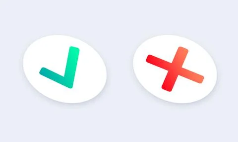 Check cross icon Stock Illustration