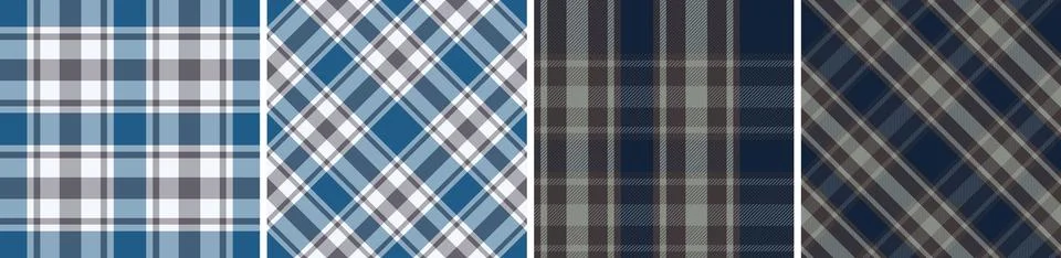 Check design seamless pattern tartan plaid for dress gingham,flannel skirt Illustrazione stock