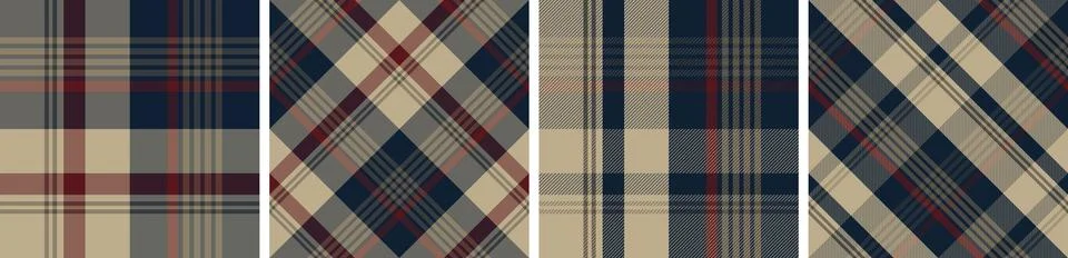 Check design seamless pattern tartan plaid for dress gingham,flannel skirt Stock Illustration