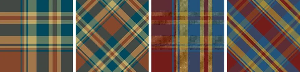 Check design seamless pattern tartan plaid for dress gingham,flannel skirt Illustrazione stock