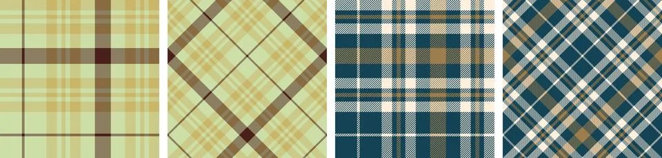 Check design seamless pattern tartan plaid for dress gingham,flannel skirt Stock Illustration
