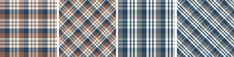 Check design seamless pattern tartan plaid for dress gingham,flannel skirt Stock Illustration