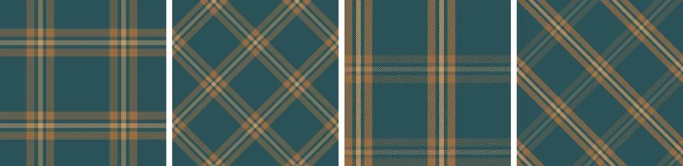 Check design set seamless pattern tartan plaid for dress gingham,flannel skirt Illustrazione stock