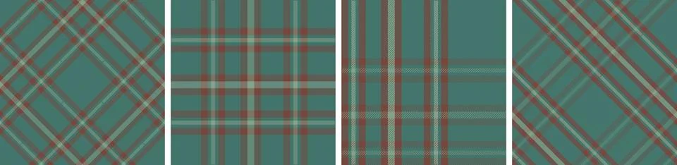 Check design set seamless pattern tartan plaid for dress gingham,flannel skirt Illustrazione stock