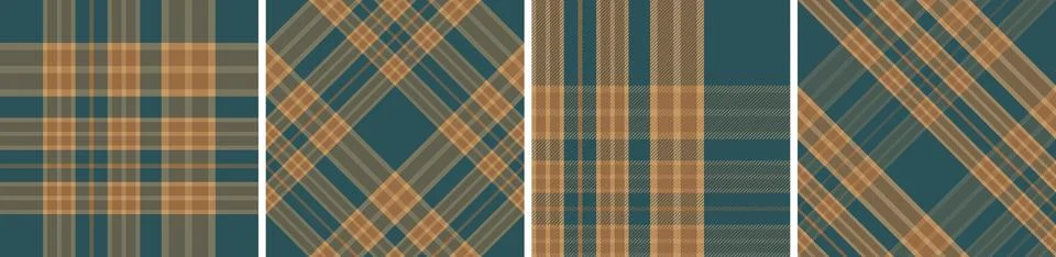 Check design set seamless pattern tartan plaid for dress gingham,flannel skirt Stock Illustration