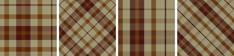Check design set seamless pattern tartan plaid for dress gingham,flannel skirt Illustrazione stock