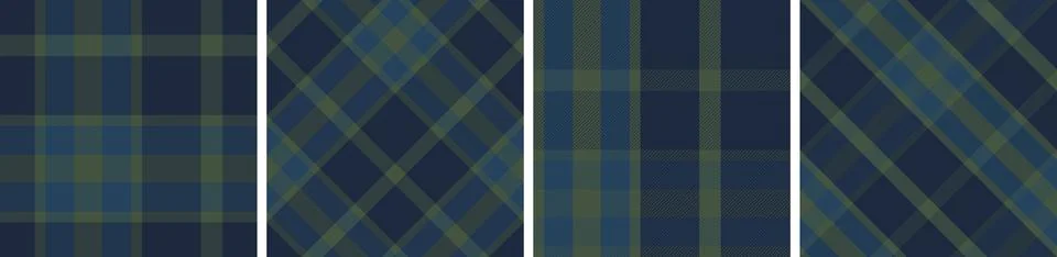 Check design set seamless pattern tartan plaid for dress gingham,flannel skirt Stock Illustration