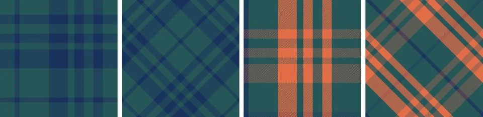 Check design set seamless pattern tartan plaid for dress gingham,flannel skirt Stock Illustration