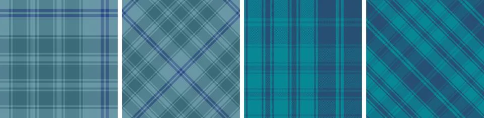 Check design set seamless pattern tartan plaid for dress gingham Illustrazione stock