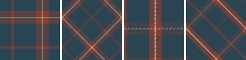 Check design set seamless pattern tartan plaid for dress gingham Illustrazione stock