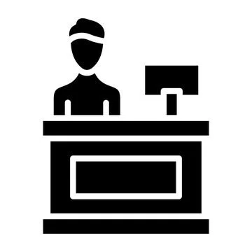 Check in desk Vector Icon Design Illustration Stock Illustration