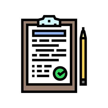 Check document file color icon vector illustration Stock Illustration