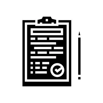 Check document file glyph icon vector illustration 스톡 일러스트
