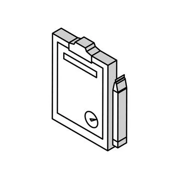 Check document file isometric icon vector illustration 스톡 일러스트