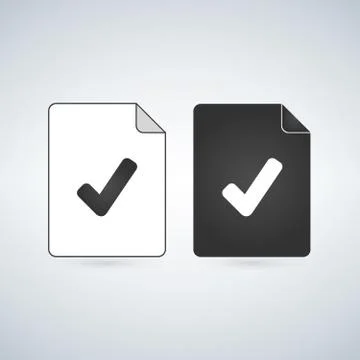 Check Document file vector icon. flat sign for mobile concept and web design. 스톡 일러스트