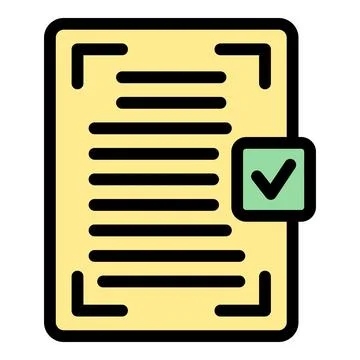 Check document icon vector flat Stock Illustration