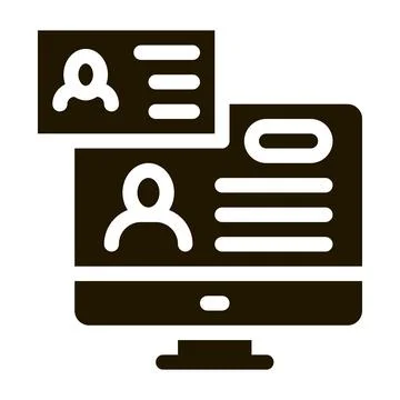 Check Document Icon Vector Glyph Illustration Stock Illustration