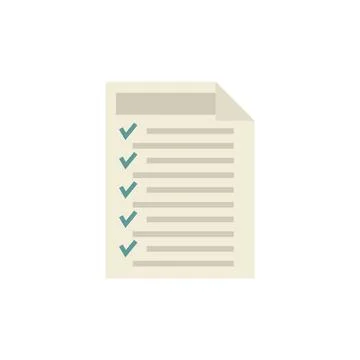 Check document online loan icon flat isolated イラスト素材