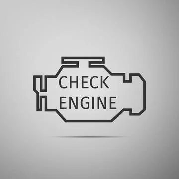 Check engine icon. Illustrazione stock