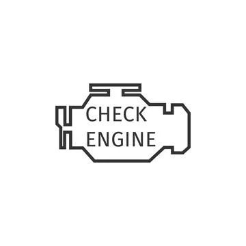 Check engine icon isolated. Flat design. Vector Illustration Illustrazione stock