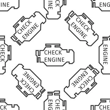 Check engine icon pattern on white background. Vector Illustration 스톡 일러스트