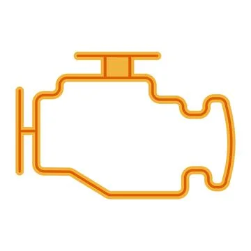 Check engine light car warning icon, oil motor auto sign Stock Illustration