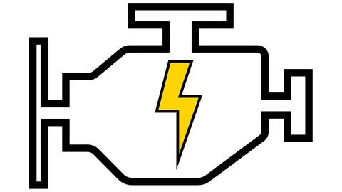 Check engine light icon, oil motor car logo, symbol motor Illustrazione stock
