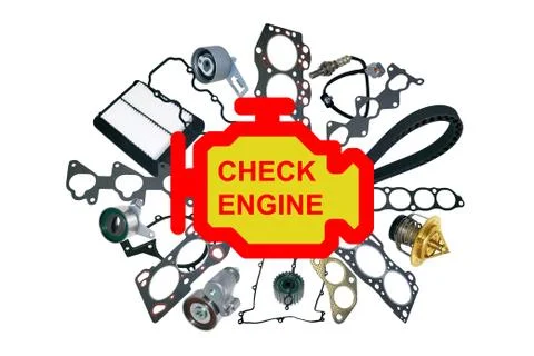 Check engine light symbol Stock Photos