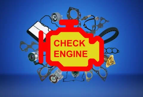 Check engine light symbol Stock Photos