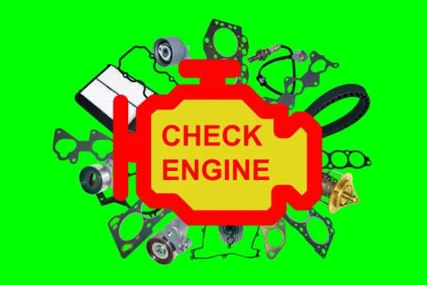 Check engine light symbol Stock Photos