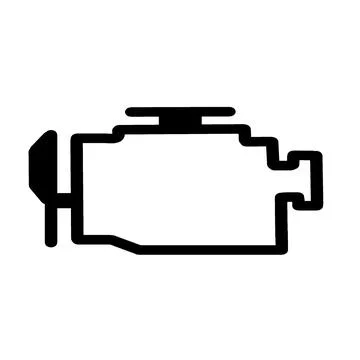 Check engine or malfunction warning light car mil light useful for automobil Stock Illustration