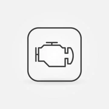 Check engine outline icon Illustrazione stock