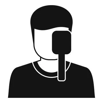 Check eye examination icon, simple style Illustrazione stock