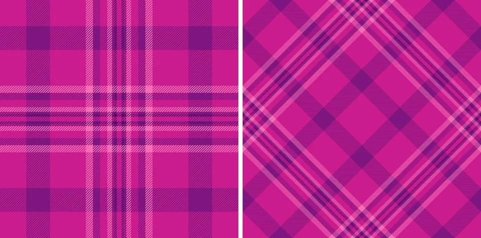 Check fabric seamless of vector background tartan with a plaid texture text.. Stock Illustration