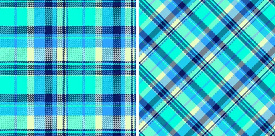 Check fabric texture of pattern background vector with a plaid seamless tex.. Stock Illustration