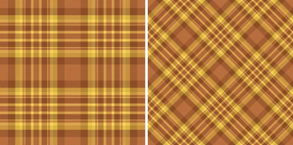 Check fabric vector of tartan pattern textile with a texture plaid seamless.. Stock Illustration