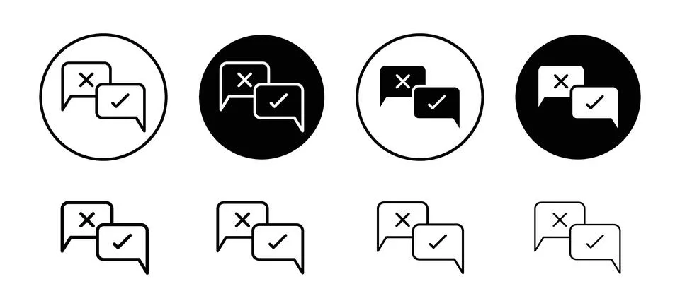 Check false or true icon vector set collection for web Stock Illustration