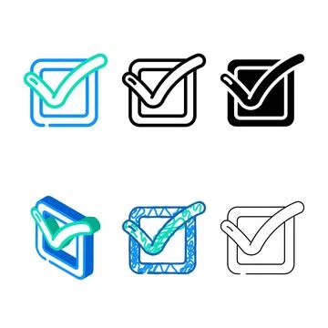 Check file color icon vector range Illustrazione stock