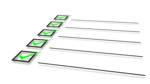 Check five marks 库存插图