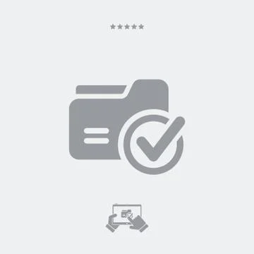 Check folder icon, check folder vector, check folder symbol, check folder des Stock Illustration