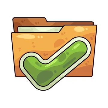 Check folder illustration Illustrazione stock