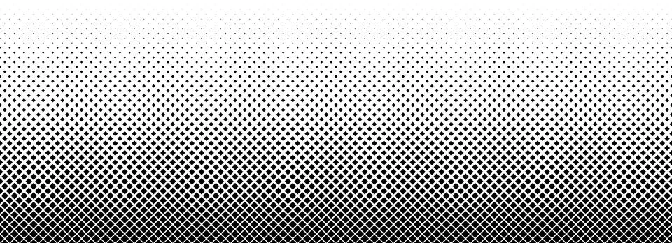 Check halftone texture background. Diamond dot faded gradation wallpaper. Black Stock Illustration