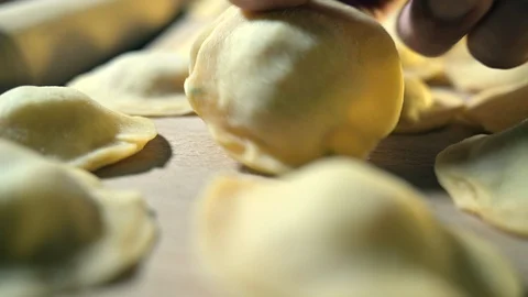Check the handmade ravioli Stock Footage 128452193