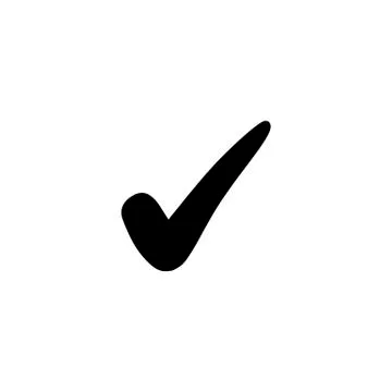 Check Icon in flat style. Perfect black pictogram. Illustrazione stock