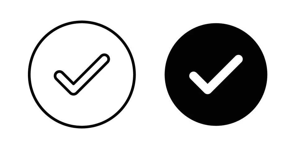 Check icon Illustration set. Vector Eps10 for apps Stock Illustration