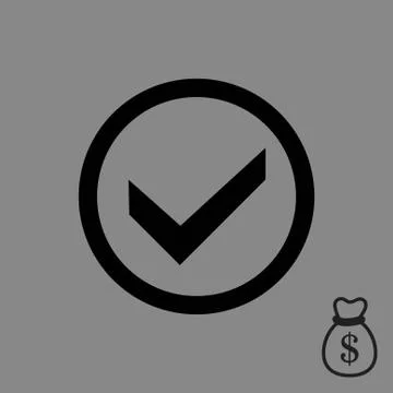 Check icon stock vector illustration flat design Ilustração Stock