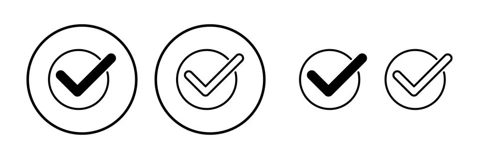 Check icon vector. check mark icon. check list button icon. Stock Illustration