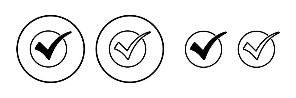 Check icon vector. check mark icon. check list button icon. Stock Illustration